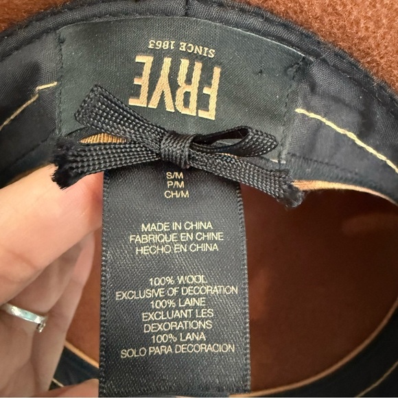 Frye Brown Wool Hat size S/M - Picture 6 of 8